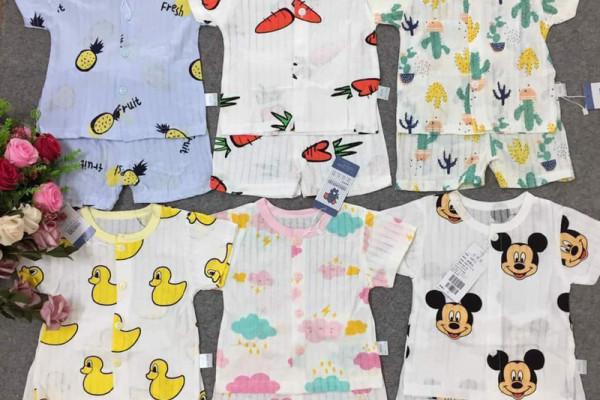 Đồ  bộ em bé cotton giấy giá rẻ sập sàn